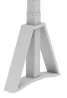 Air Triangular Piste Foot Accessory Silver (set of 2)
