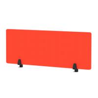 Air Desktop Screen 1200 x 400mm Bespoke Tabasco Orange Fabric