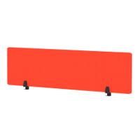 Air Desktop Screen 1600 x 400mm Bespoke Tabasco Orange Fabric