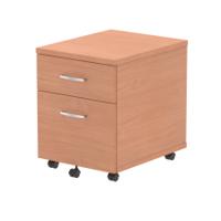 Impulse 2 Drawer Mobile Pedestal Beech I000064