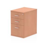 Impulse 600mm Deep 3 Drawer Desk High Pedestal Beech I000069