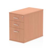 Impulse 800mm Deep 3 Drawer Desk High Pedestal Beech I000071