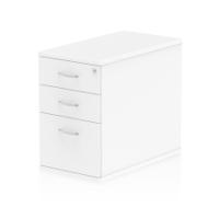 Impulse 800mm Deep 3 Drawer Desk High Pedestal White I000191