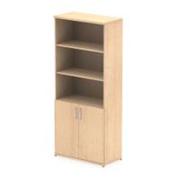 Dynamic Impulse W800 x D400 x H2000mm 4 Shelf Open Bookcase/Cupboard Maple Finish - I000227