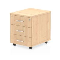 Dynamic Impulse 3 Drawer Mobile Pedestal Maple I000245