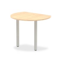 Dynamic Impulse 1000mm Conference Radial End Table Maple Top Silver Post Leg I000257