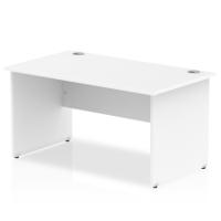 Impulse 1400 x 800mm Straight Desk White Top Panel End Leg I000394