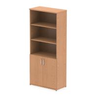 Impulse 2000mm Open Shelves Cupboard Oak I000755