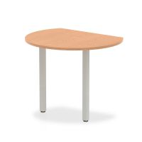 Dynamic Impulse 1000mm Conference Radial End Oak Top Silver Post Leg I000785