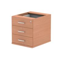 Impulse 3 Drawer Fixed Pedestal Beech I001645