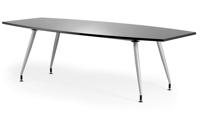 Black Gloss Writable 2400 Boardroom Table