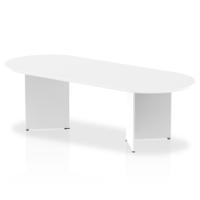 Dynamic Impulse W2400 x D1000 x H730mm Boardroom Table Panel Arrowhead Leg White Finish - I003413