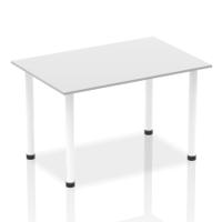 Impulse 1400mm Straight Table White Top White Post Leg I003688
