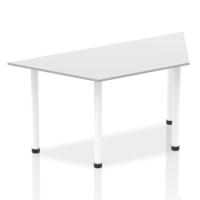Impulse 1600mm Trapezium White Top White Post Leg