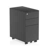 Dynamic Steel Slim Mobile Pedestal Black I004297