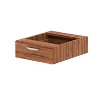 Impulse 1 Drawer Fixed Pedestal Walnut