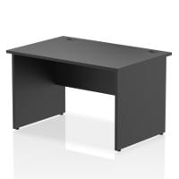 Dynamic Impulse W1200 x D800 x H730mm Straight Office Desk With Cable Management Ports Panel End Leg Black Finish - I004971