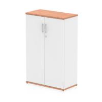 Impulse 1200mm Cupboard Beech and White