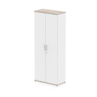 Impulse 2000mm Cupboard Grey Oak and White