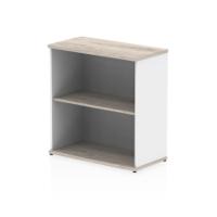 Impulse 800mm Bookcase Grey Oak and White