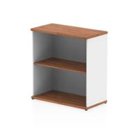 Impulse 800mm Bookcase Walnut and White