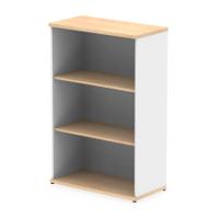 Impulse 1200mm Bookcase Maple and White