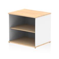 Impulse 600mm Deep Desk High Bookcase Maple and White