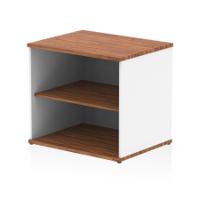 Impulse 600mm Deep Desk High Bookcase Walnut and White
