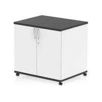 Impulse 600mm Deep Mobile Cupboard Black and White