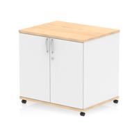 Impulse 600mm Deep Mobile Cupboard Maple and White