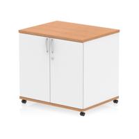 Impulse 600mm Deep Mobile Cupboard Oak and White