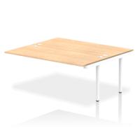 Dynamic Impulse W1800 x D1600 x H750mm Back to Back Bench Desk 2 Person Extension Kit Maple Finish White Frame - IB00432