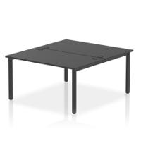 Impulse Bench B2B 2 Person 1400 Black Frame Office Bench Desk Black