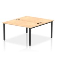 Impulse Bench B2B 2 Person 1400 Black Frame Office Bench Desk Maple