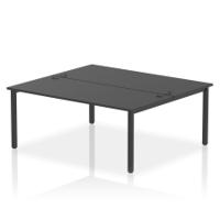 Impulse Bench B2B 2 Person 1800 Black Frame Office Bench Desk Black