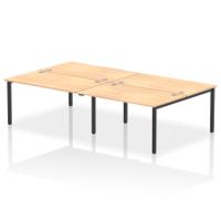 Impulse Bench B2B 4 Person 1400 Black Frame Office Bench Desk Maple