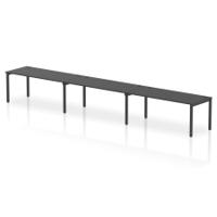 Impulse Bench Single Row 3 Person 1800 Black Frame Office Bench Desk Black