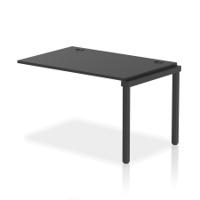 Impulse Bench Single Row Ext Kit 1200 Black Frame Office Bench Desk Black