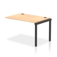 Impulse Bench Single Row Ext Kit 1200 Black Frame Office Bench Desk Maple