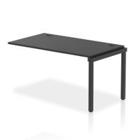 Impulse Bench Single Row Ext Kit 1400 Black Frame Office Bench Desk Black