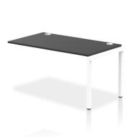 Impulse Bench Single Row Ext Kit 1400 White Frame Office Bench Desk Black