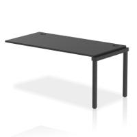 Impulse Bench Single Row Ext Kit 1600 Black Frame Office Bench Desk Black