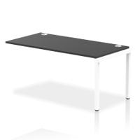 Impulse Bench Single Row Ext Kit 1600 White Frame Office Bench Desk Black