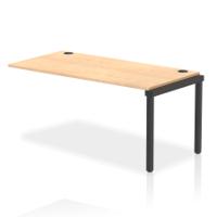 Impulse Bench Single Row Ext Kit 1600 Black Frame Office Bench Desk Maple