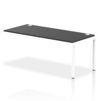 Impulse Bench Single Row Ext Kit 1800 White Frame Office Bench Desk Black