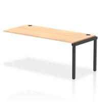 Impulse Bench Single Row Ext Kit 1800 Black Frame Office Bench Desk Maple