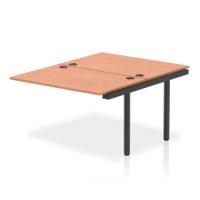 Impulse Bench B2B Ext Kit 1200 Black Frame Office Bench Desk Beech