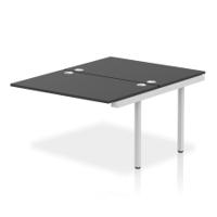 Impulse Bench B2B Ext Kit 1200 Silver Frame Office Bench Desk Black