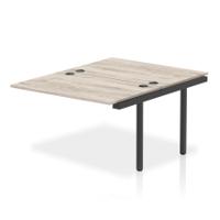Impulse Bench B2B Ext Kit 1200 Black Frame Office Bench Desk Grey Oak