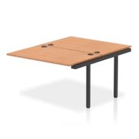 Impulse Bench B2B Ext Kit 1200 Black Frame Office Bench Desk Oak
